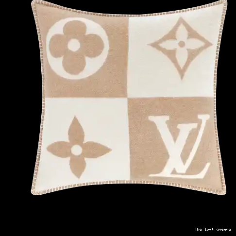 PILLOW CUSTOM THROW LV WOOL CHECKMATE 0630